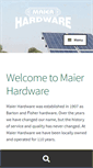 Mobile Screenshot of maierhardware.com